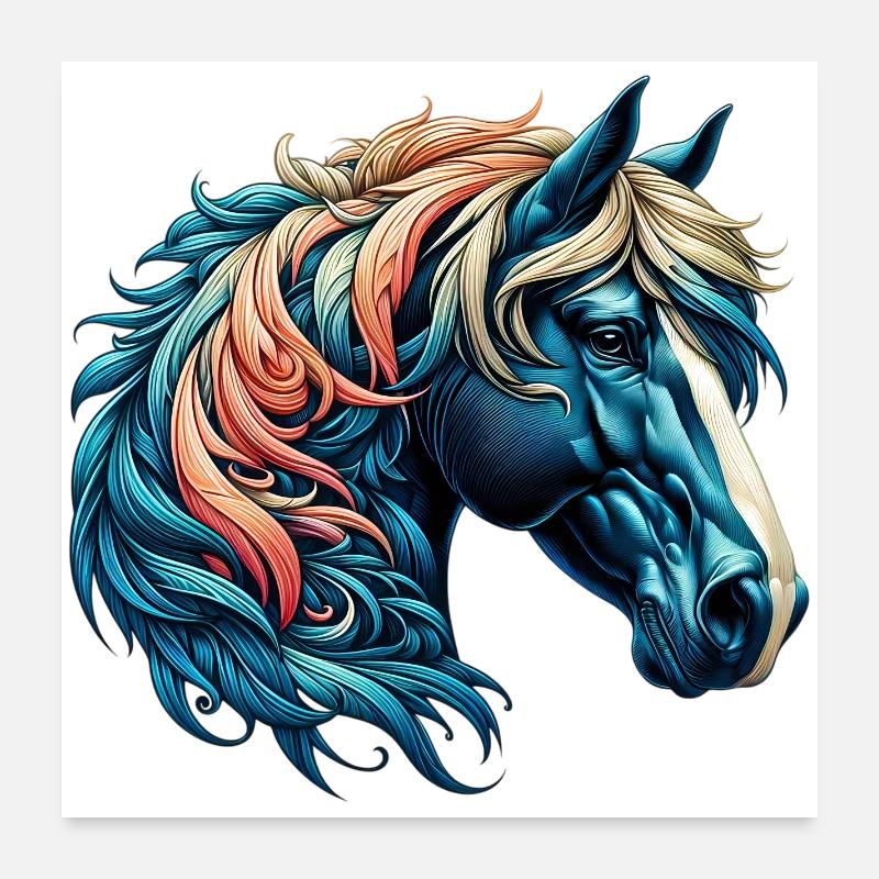 Cheval Poster 60 x 60 cm