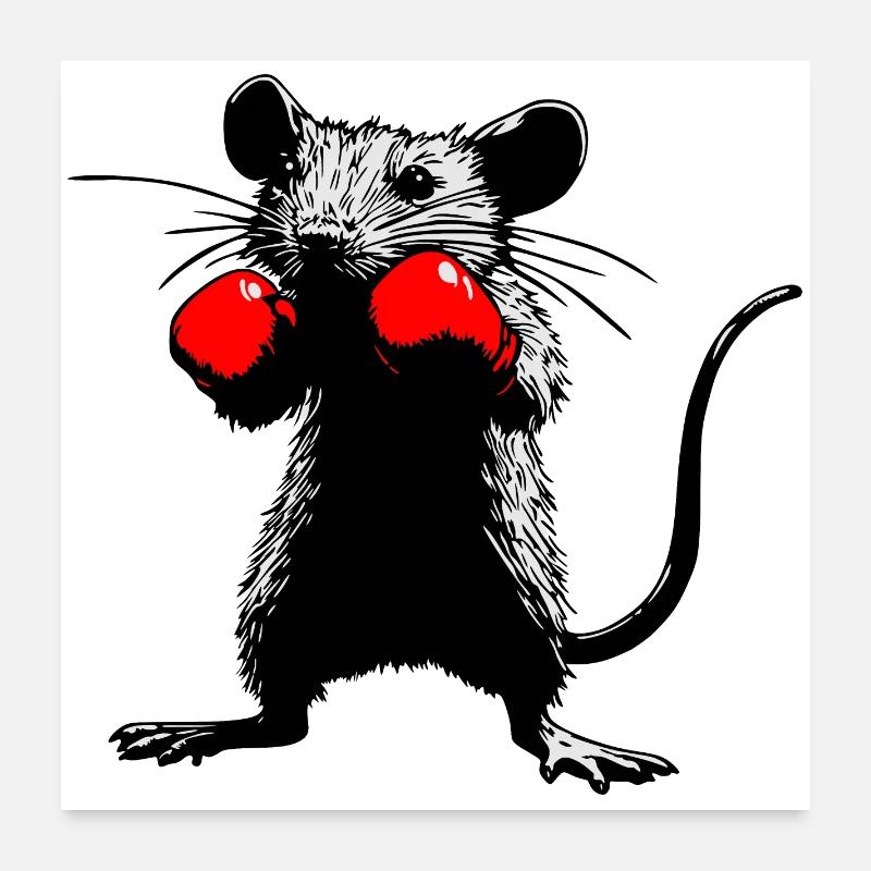 Urban Fighter : Rat de boxe Poster 60 x 60 cm
