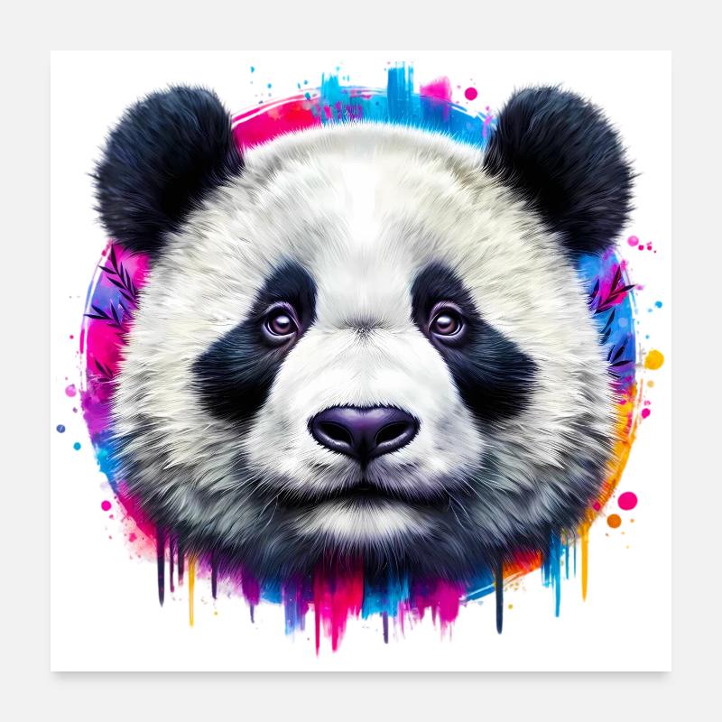 Panda Poster 24" x 24" (60x60 cm)