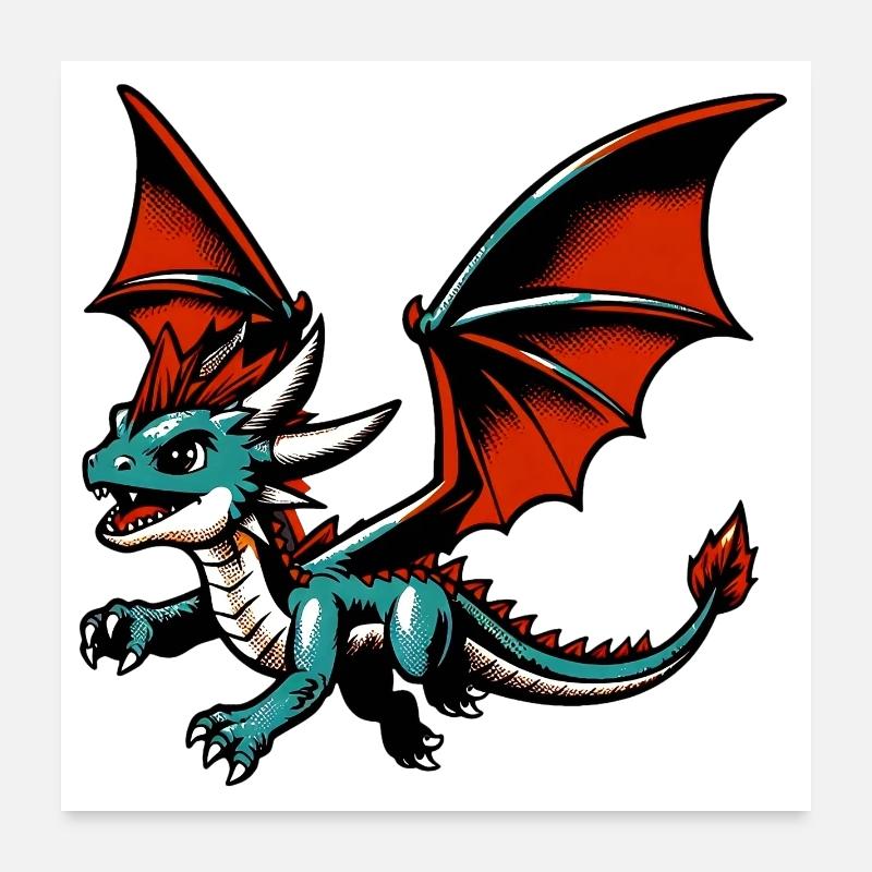 Dragon Poster 60 x 60 cm