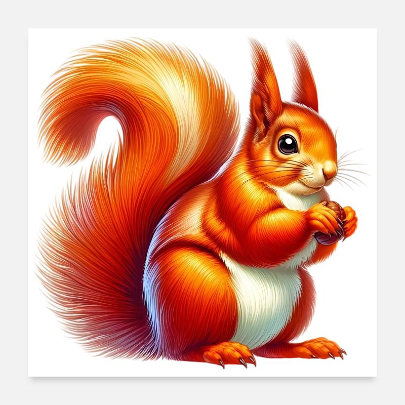 Squirrel Poster 24" x 24" (60x60 cm)