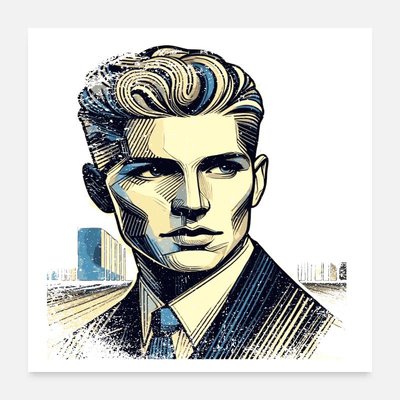 Unknown | Stranger | frayed edge Poster 24" x 24" (60x60 cm)