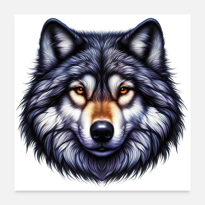 Wolf Poster 60x60 cm