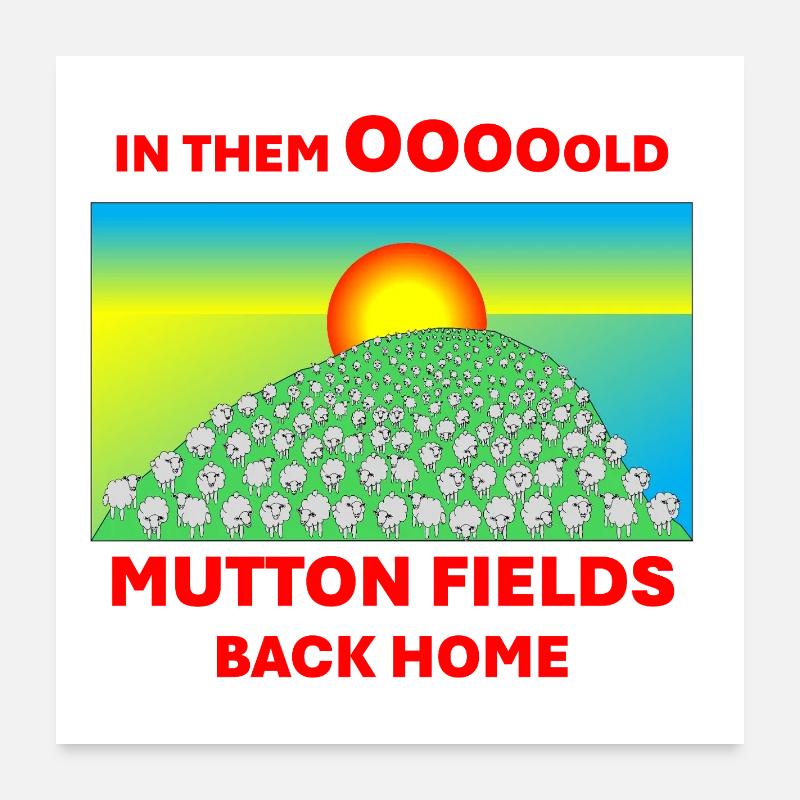 Mutton Fields Poster 24" x 24" (60x60 cm)