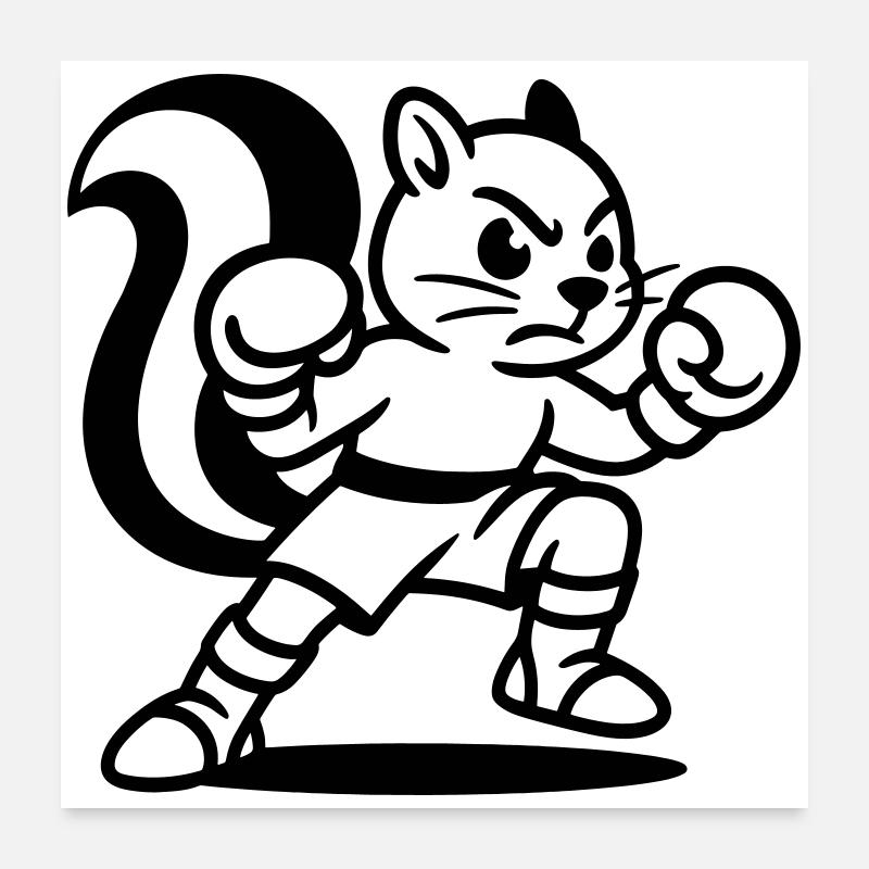 Boxer Squirrel Poster 24" x 24" (60x60 cm)