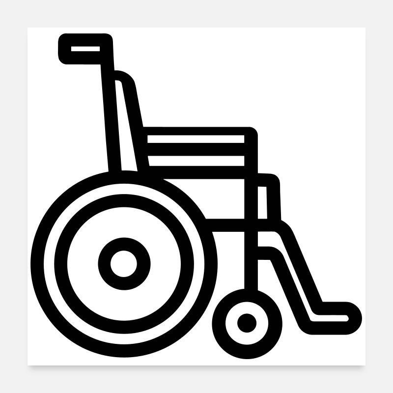 fauteuil roulant Poster 60 x 60 cm