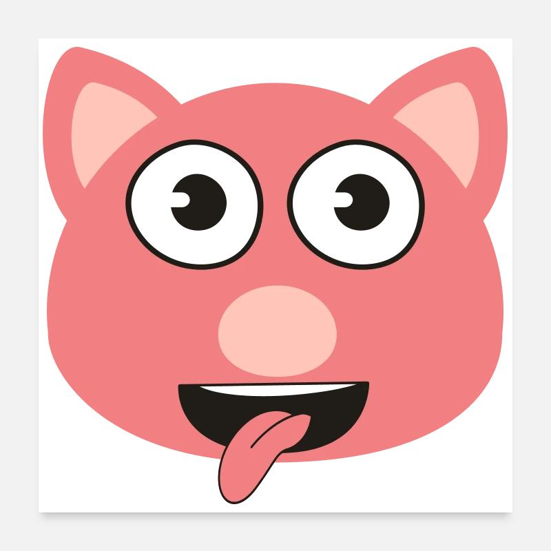 Schwein Poster 60x60 cm