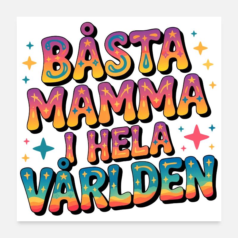 Beste Mama der Welt Poster 60x60 cm