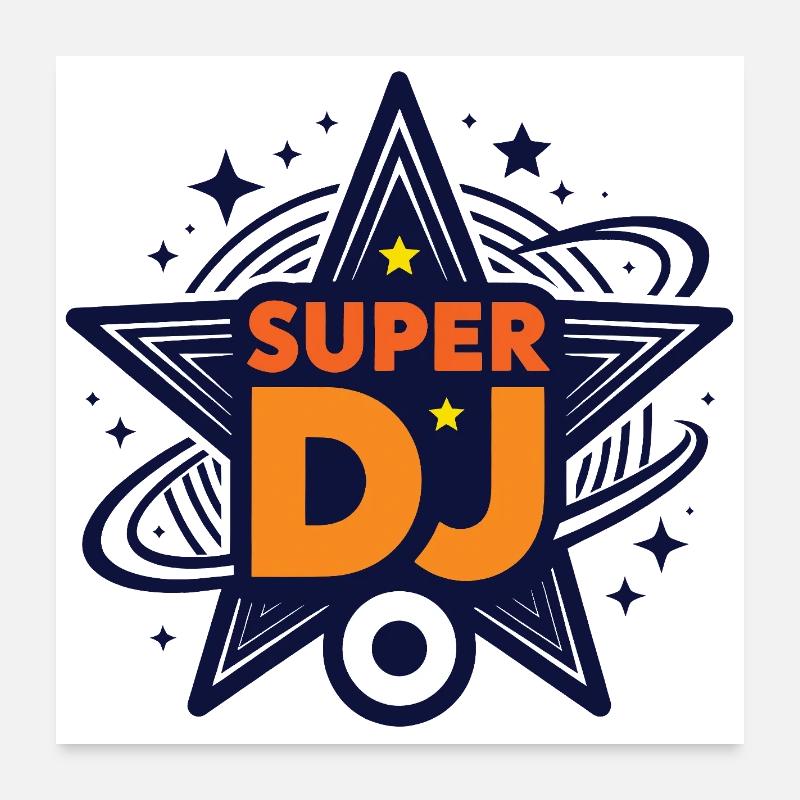 SUPER DJ - let's talk Poster 24" x 24" (60x60 cm)