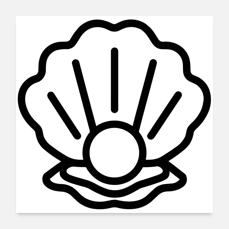 Oyster Poster 24" x 24" (60x60 cm)