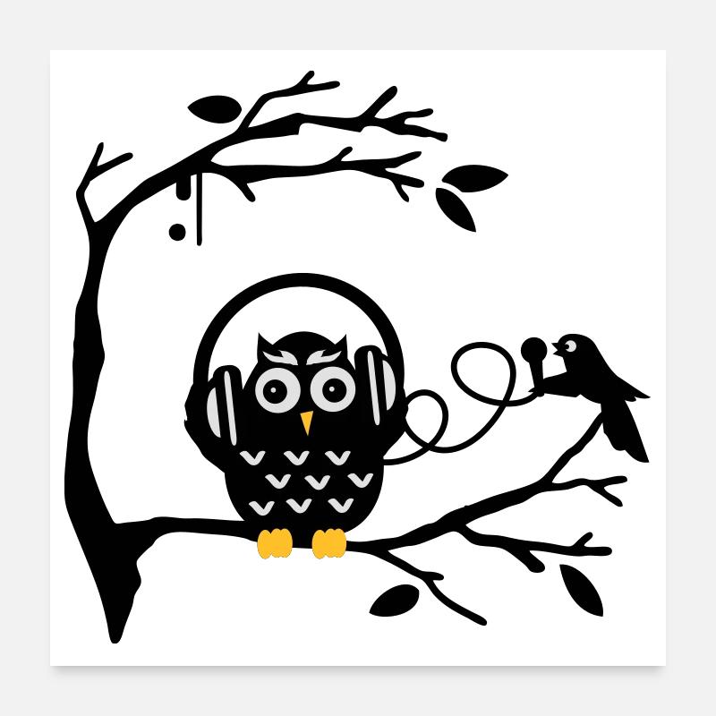 Écouter de la musique Poster 60 x 60 cm