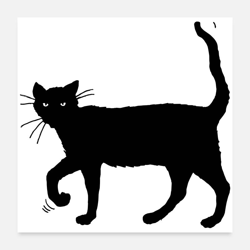 Chat noir Poster 60 x 60 cm