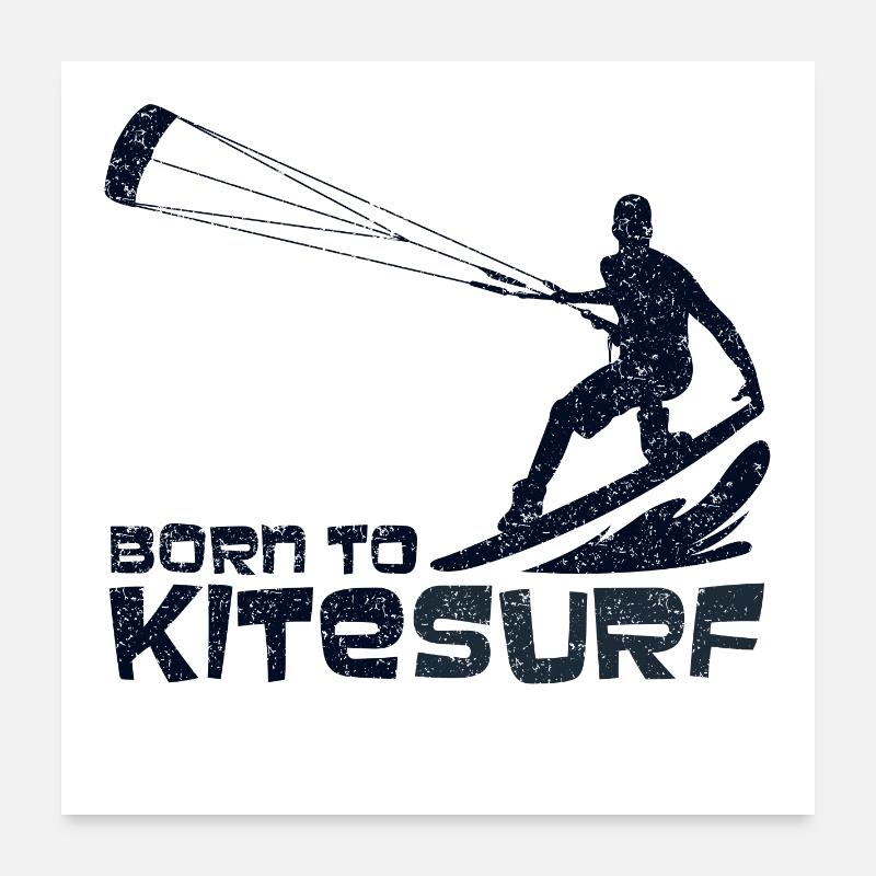 Kitesurf - conception Poster 60 x 60 cm