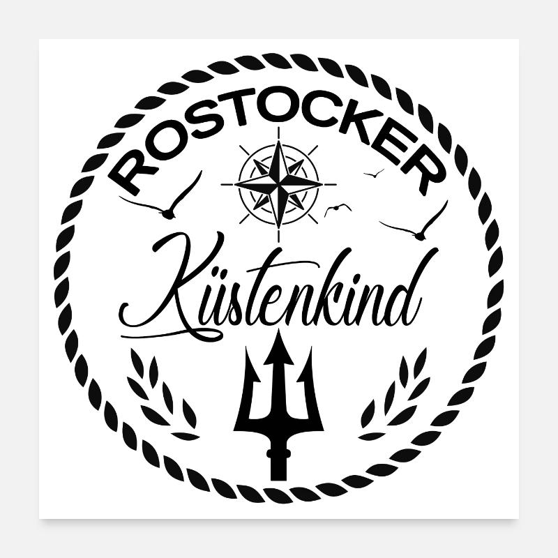 Rostocker Küstenkind Poster 60x60 cm