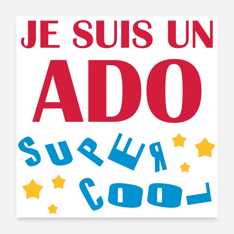 Ado - Adolescent - Adolescente - Famille - Jeune Poster 24" x 24" (60x60 cm)
