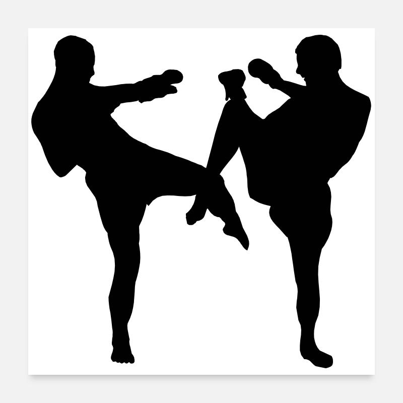 Kickboxen Poster 60x60 cm