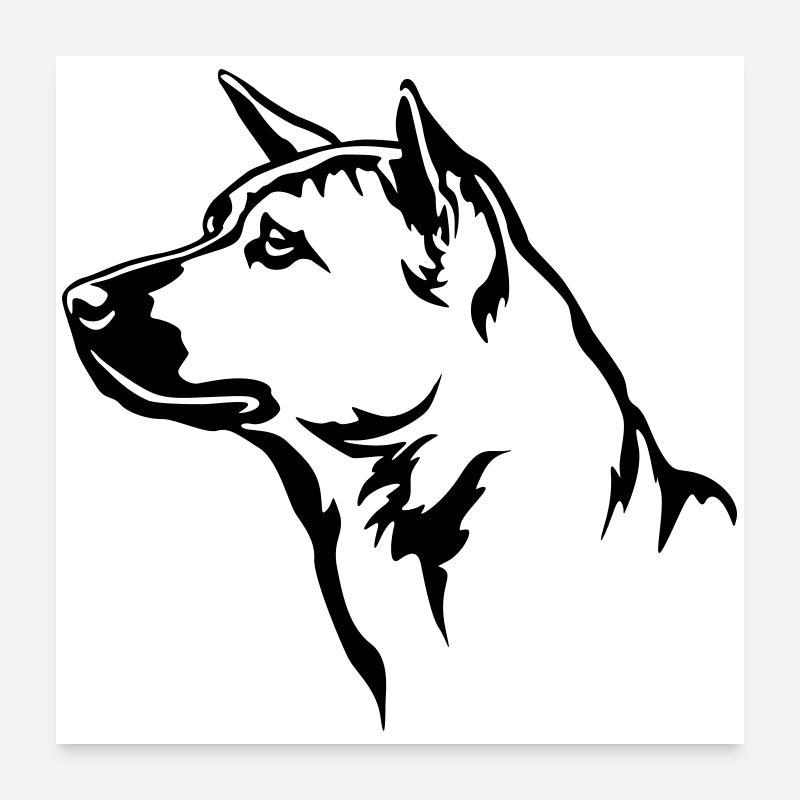 Thai Ridgeback Head Poster 60 x 60 cm