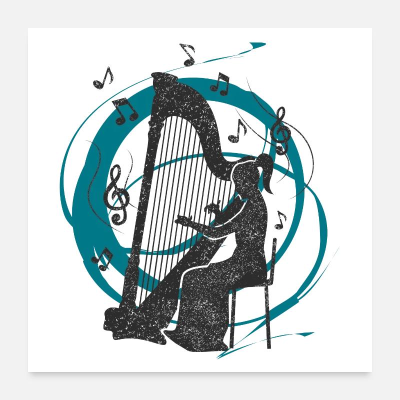 Harp Sounds Poster 24" x 24" (60x60 cm)