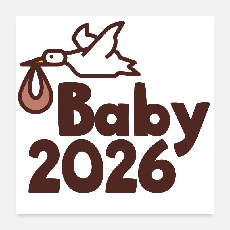 Stork Baby 2026 Poster 24" x 24" (60x60 cm)