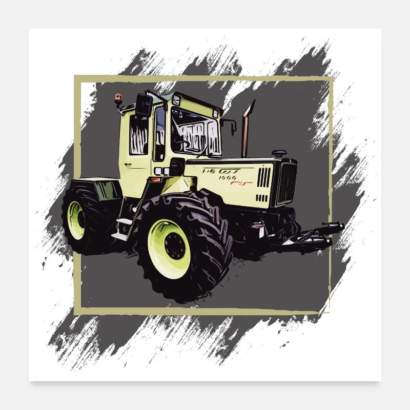 MB Traktor 1000 - Poster 60x60 cm - Weiß