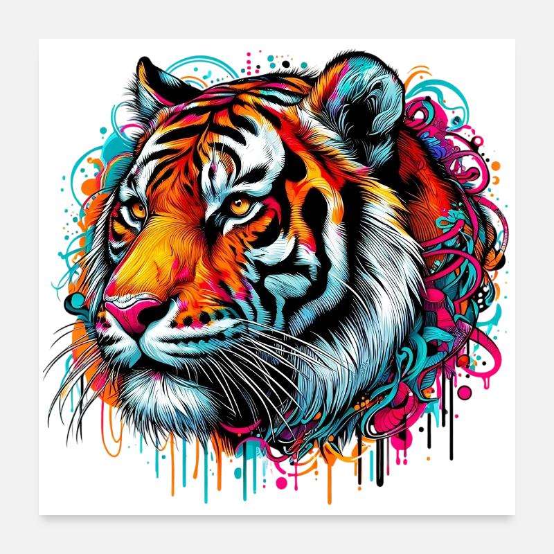 Tigre Poster 60 x 60 cm
