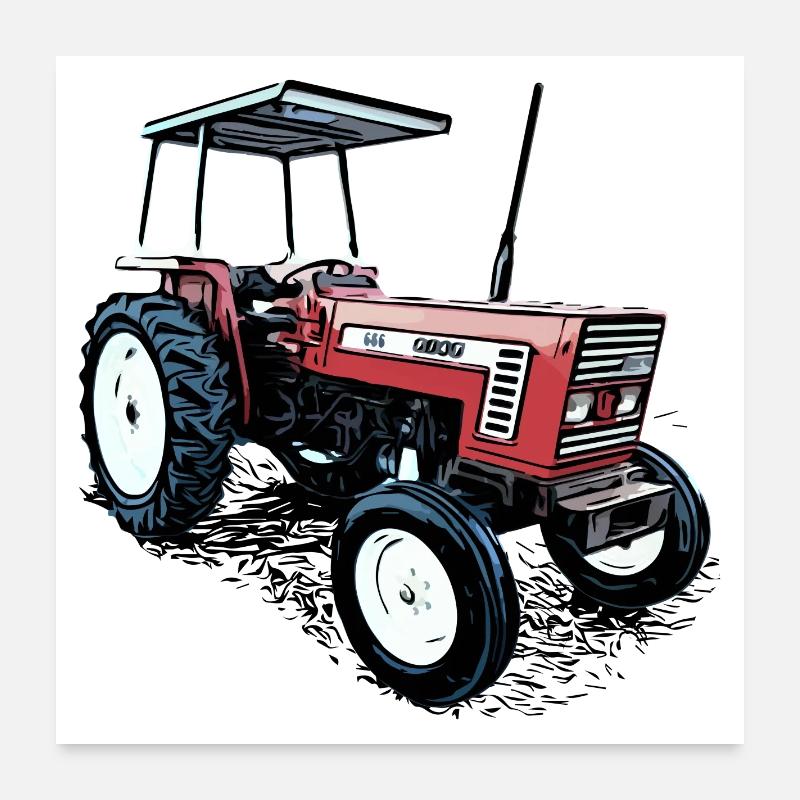 Tractor 666 Poster 24" x 24" (60x60 cm)