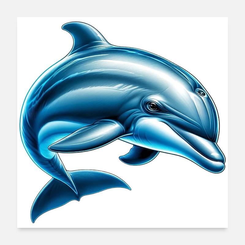 Dauphin Poster 60 x 60 cm
