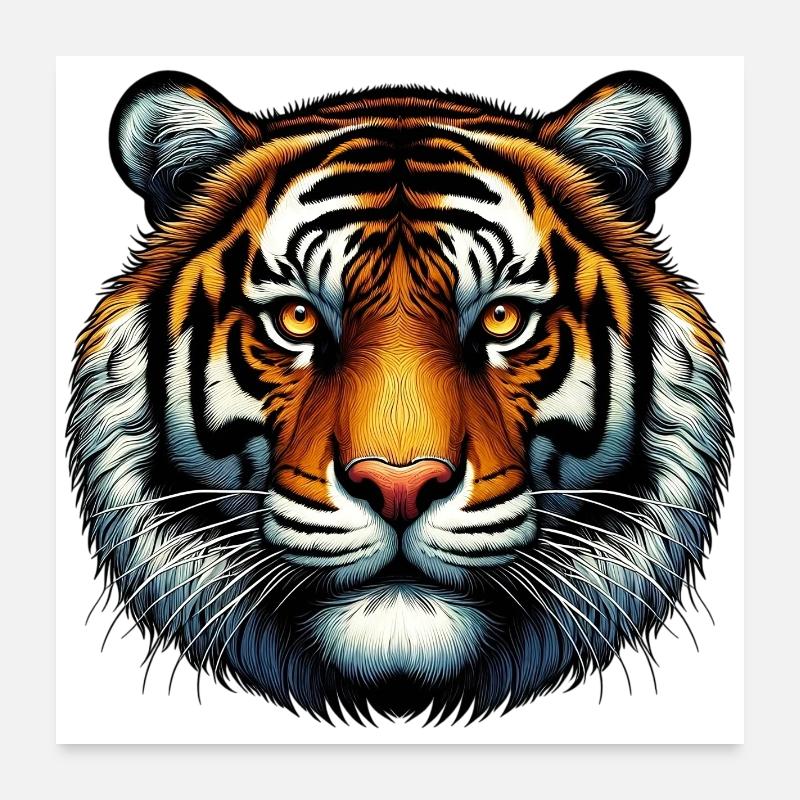 Tigre Poster 60 x 60 cm