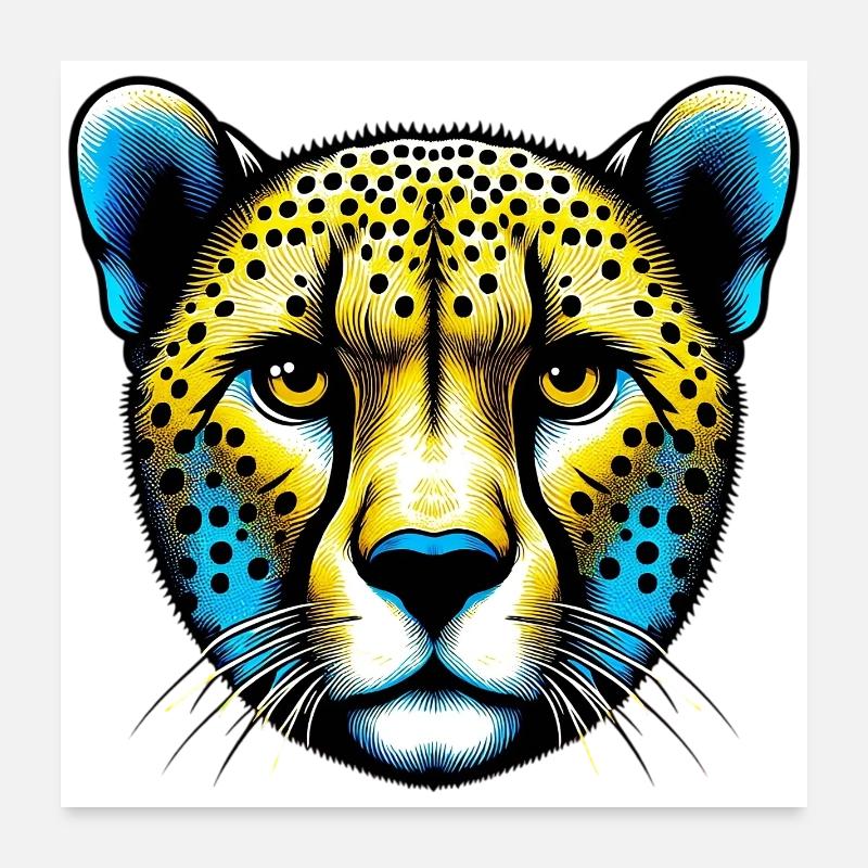 Guépard Poster 60 x 60 cm