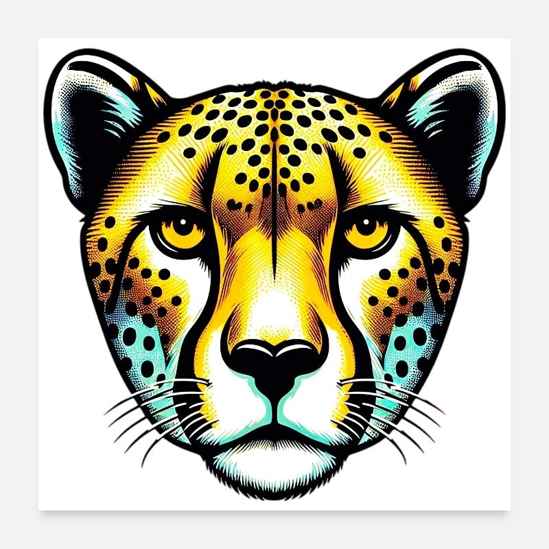 Cheetah Poster 24" x 24" (60x60 cm)