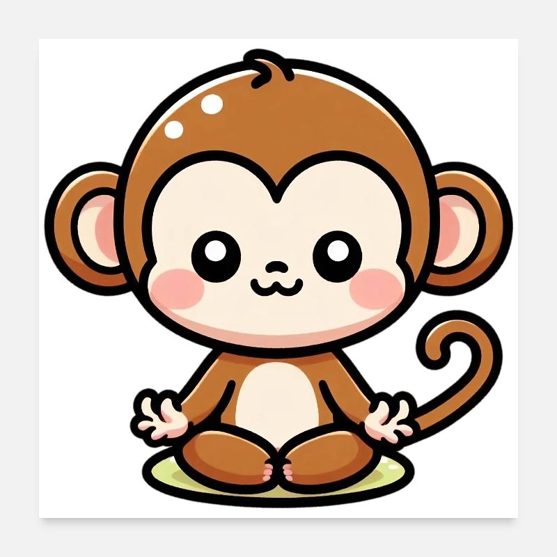 Affe Poster 60x60 cm