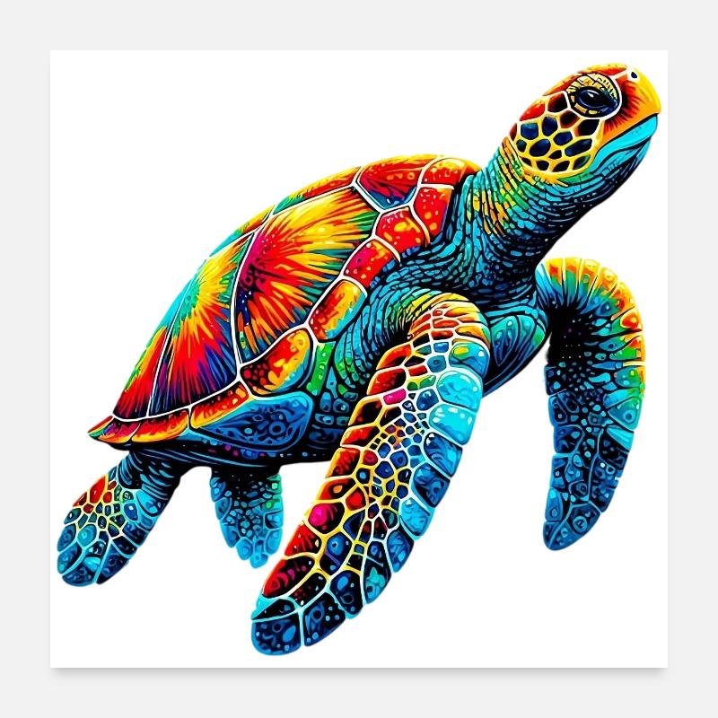 Tortue Poster 60 x 60 cm