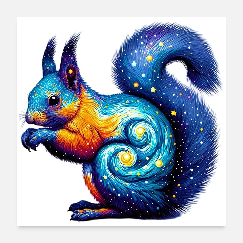 Squirrel Poster 24" x 24" (60x60 cm)