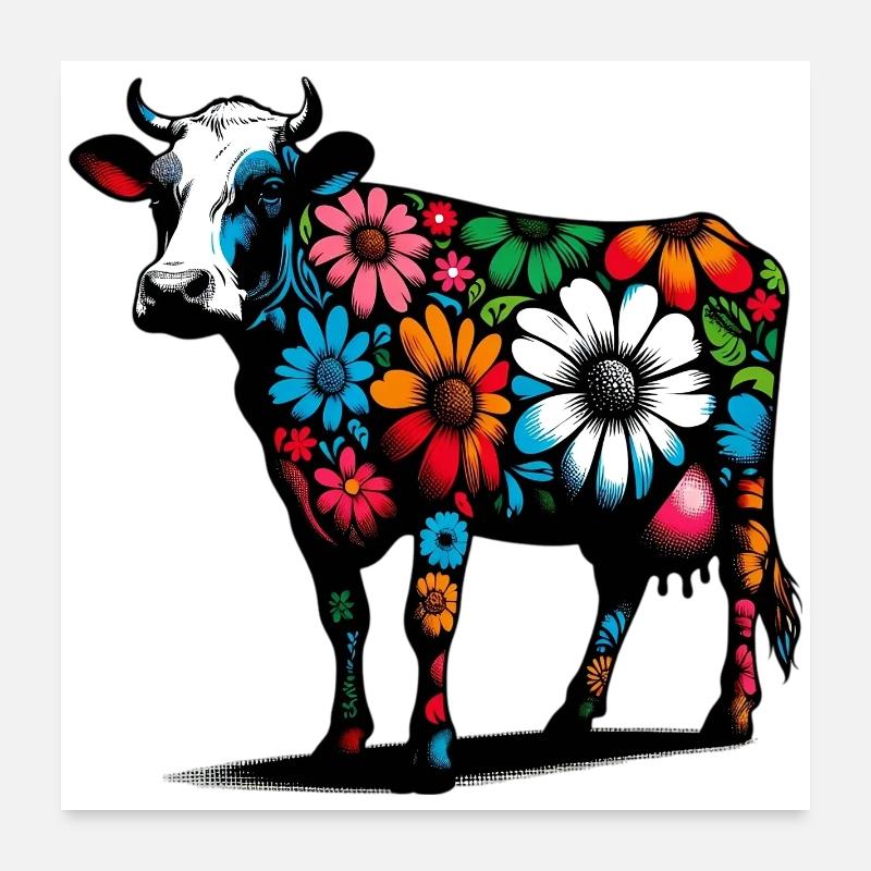 Cow Poster 24" x 24" (60x60 cm)