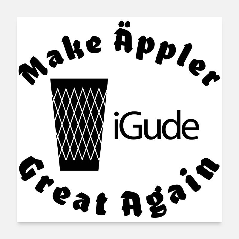 iGude Geripptes Great Again Poster 60x60 cm