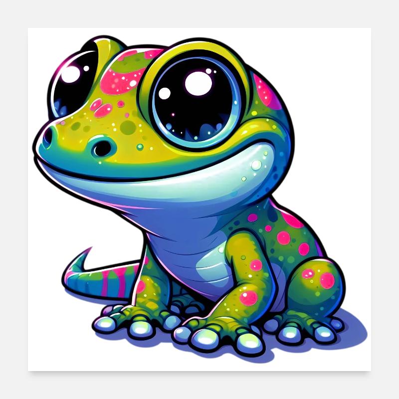 Gecko Poster 60x60 cm