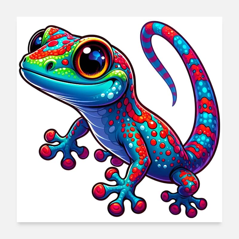 Gecko Poster 24" x 24" (60x60 cm)