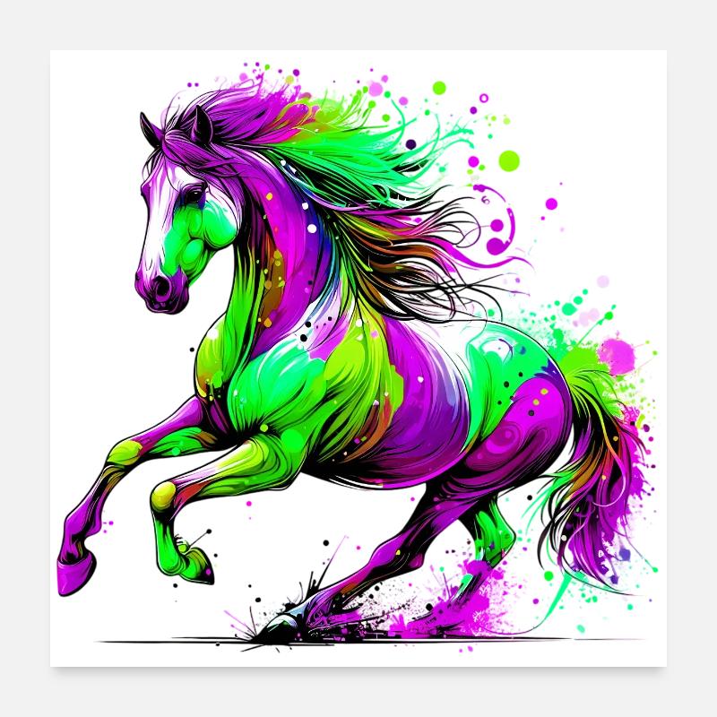 Pferd Poster 60x60 cm