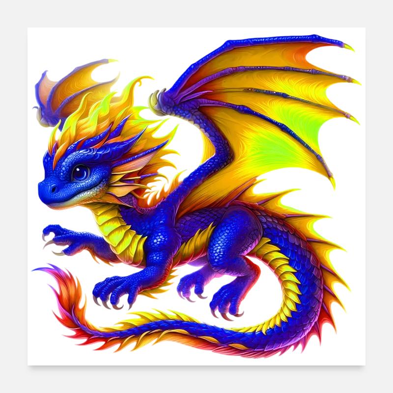 Dragon Poster 60 x 60 cm