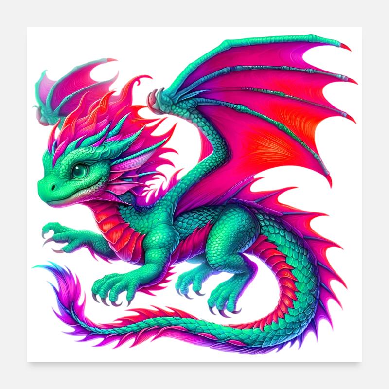 Dragon Poster 24" x 24" (60x60 cm)