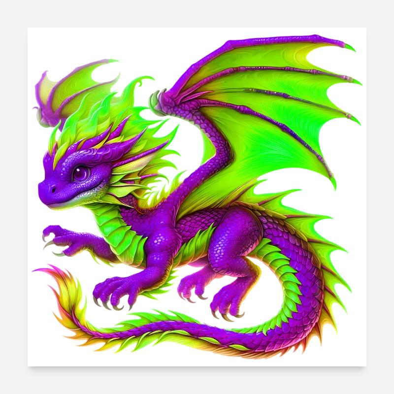 Drache Poster 60x60 cm