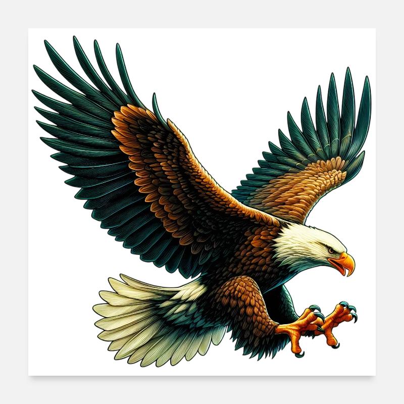 Eagle Poster 24" x 24" (60x60 cm)
