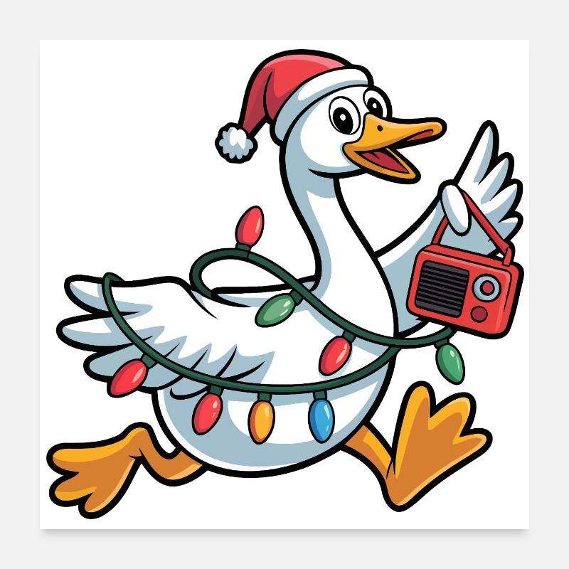 Juste un Noël Jolly Goose Poster 60 x 60 cm