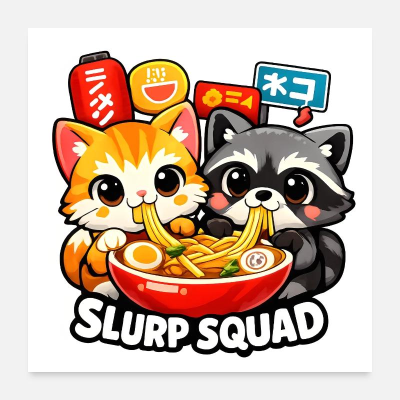 Ramen Nudelsuppe Poster 60x60 cm