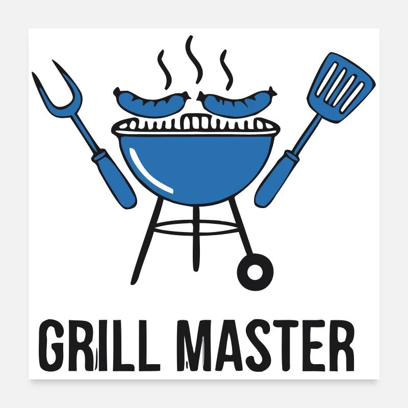 Real Grill Master Dad Poster 24" x 24" (60x60 cm)