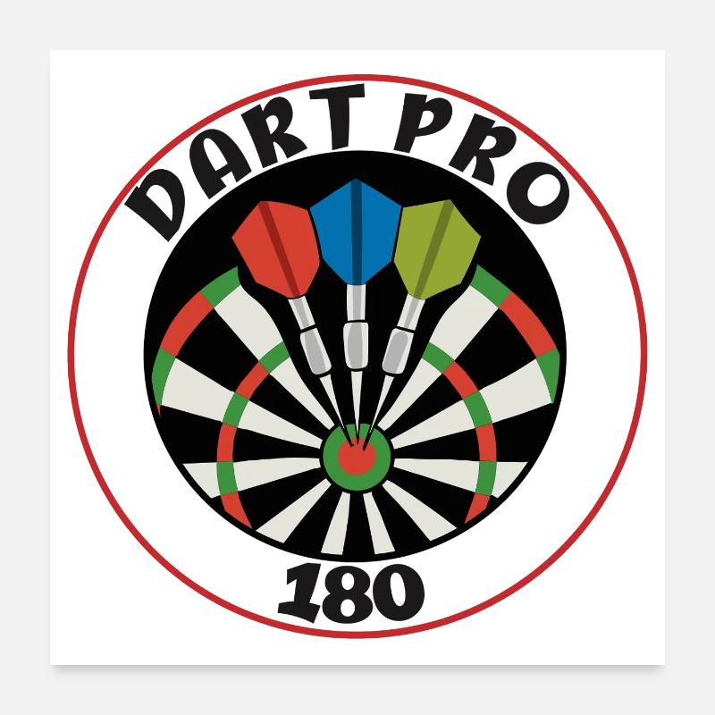 Dart Pro, 180 Punkte Präzisionswurf Poster 60x60 cm