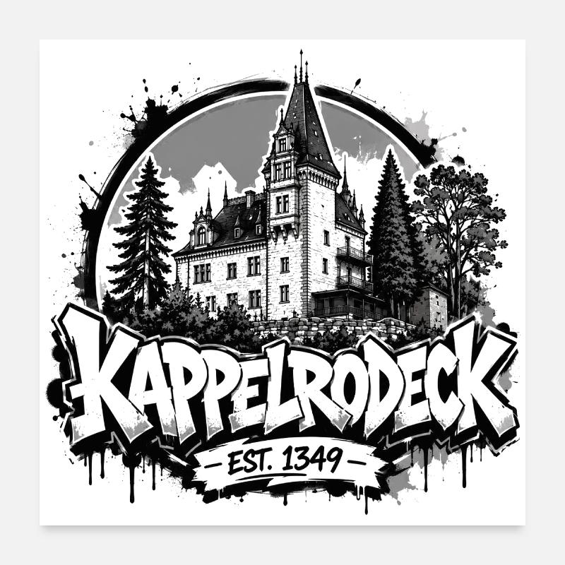 Kappelrodeck Schloss 1349 Poster 60x60 cm