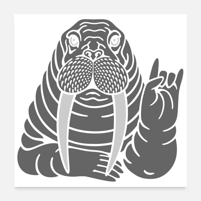 Walross Poster 60x60 cm