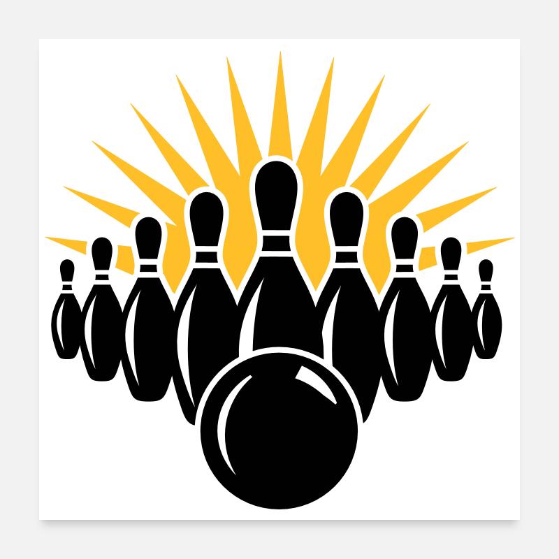 jeu de quilles Poster 60 x 60 cm