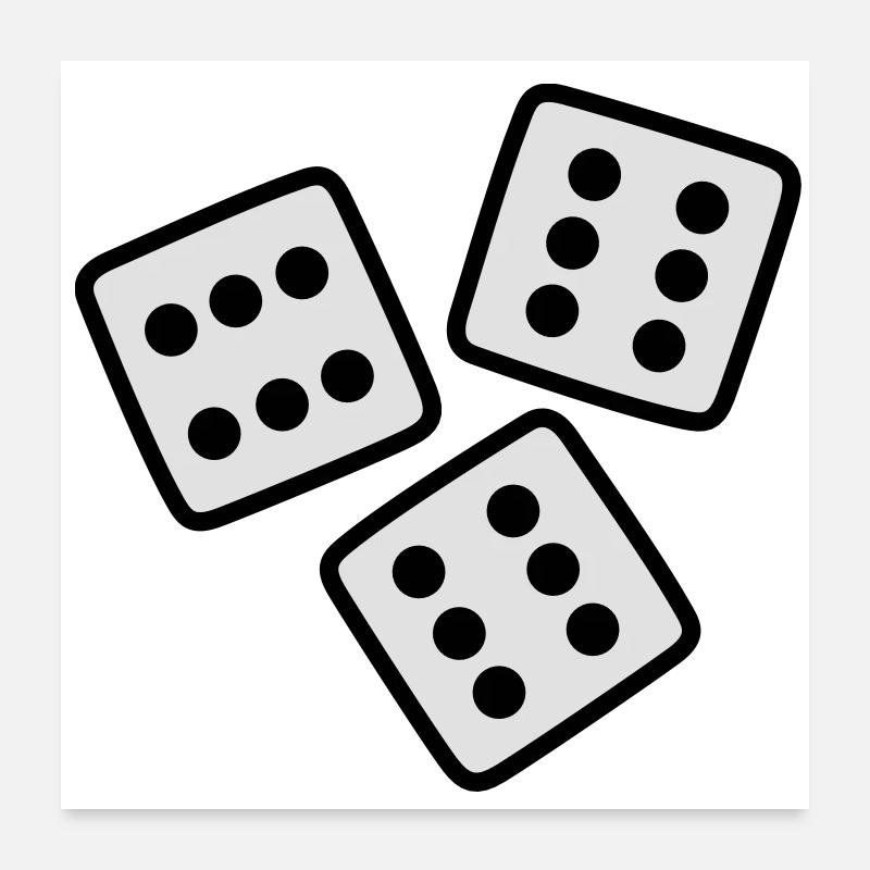 Dice - 18 years Birthday Poster 24" x 24" (60x60 cm)